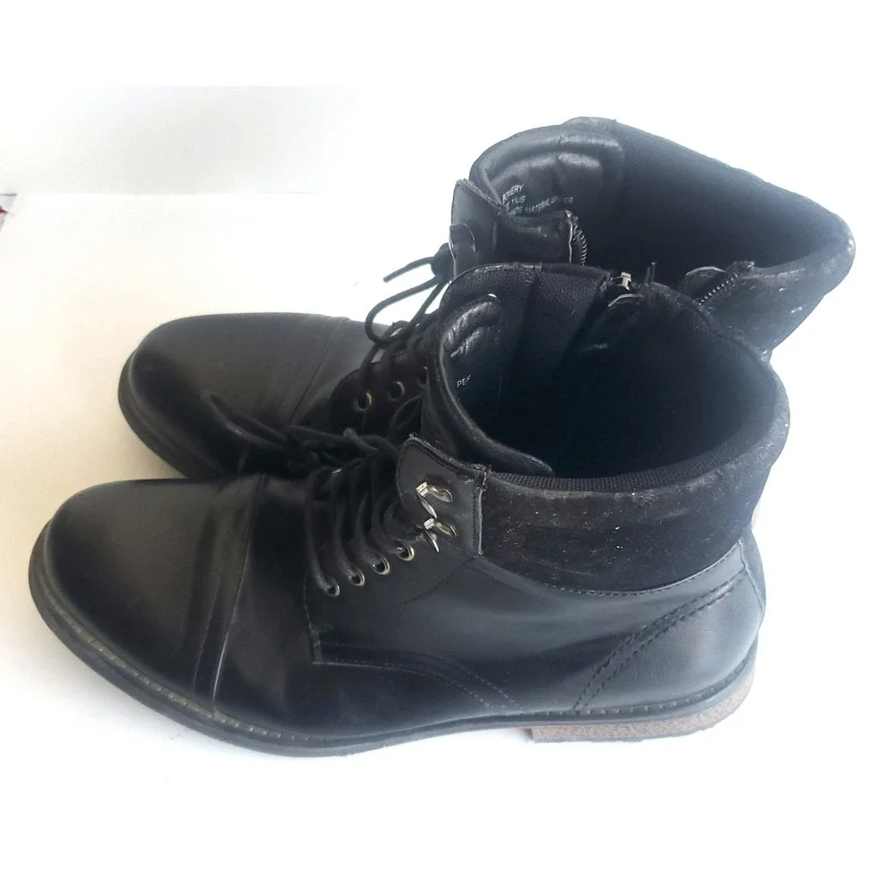 Hawke & Co Black Bowery Memory Foam Insole Chukka Boots Lace-Up Mens 11